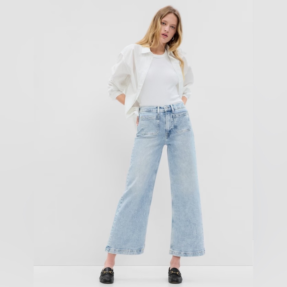 Gap Wide Leg Ankle Jeans